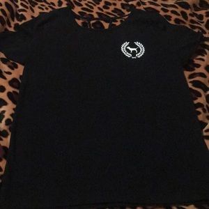 Pink Cut Out back Campus Tee